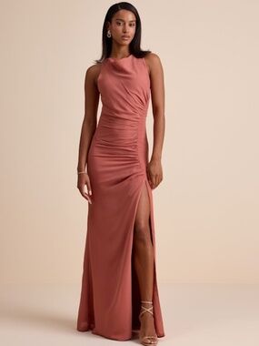 chinese dress ladies La Lune Low Twist Maxi Dress | White | Dresses main image 1